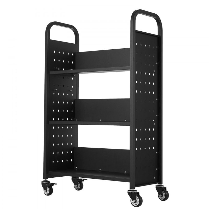 121.9cm H x 77cm W Book Cart with Wheels