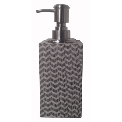 Gray Chevron Soap Dispenser