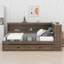 Lit de jour avec lit gigogne et tablettes de rangement, éclairage DEL et ports USB-1398261119
