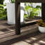 Banc de jardin extérieur Outsunny, banc en métal, meubles à lattes en bois pour patio, parc, porche, pelouse, cour, terrasse, banc de patio-442164746