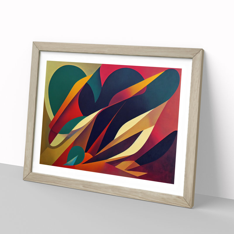 XH1022-8747X Surreal Modern Art Vol.2 Abstract - Single Picture Frame Print, 25cm H x 34cm W x 2cm D, Oak
