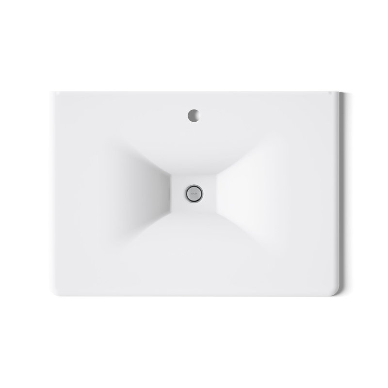 Iron Impressions 32" Single Bathroom Vanity Top, White, 8" Centers