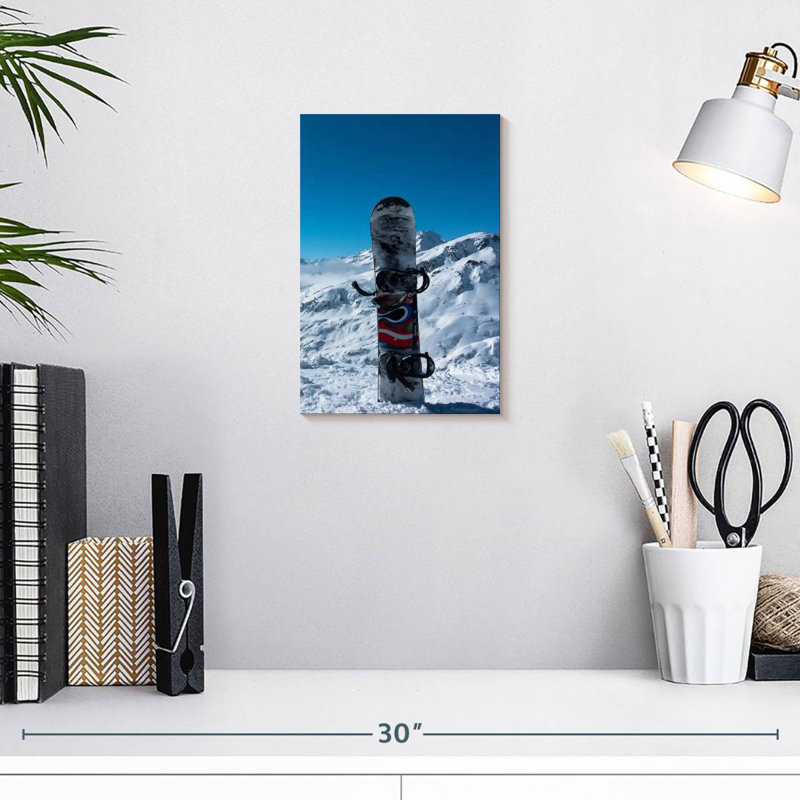Sireci Snowboard In Snow, 12" H x 8" W