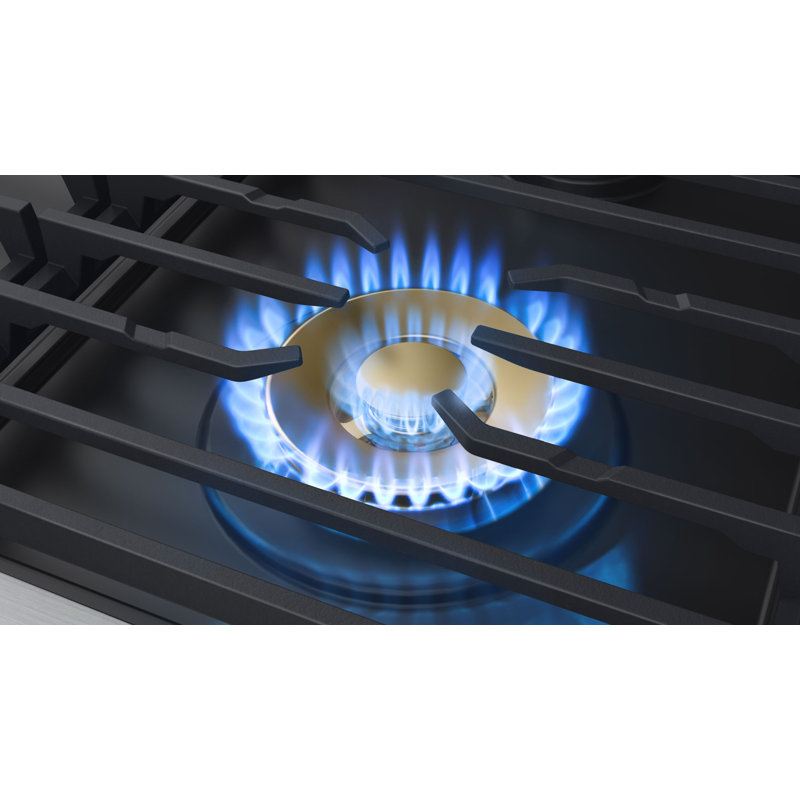 48" Gas Rangetop 6 Burners, NG/LP, Silver Stainless