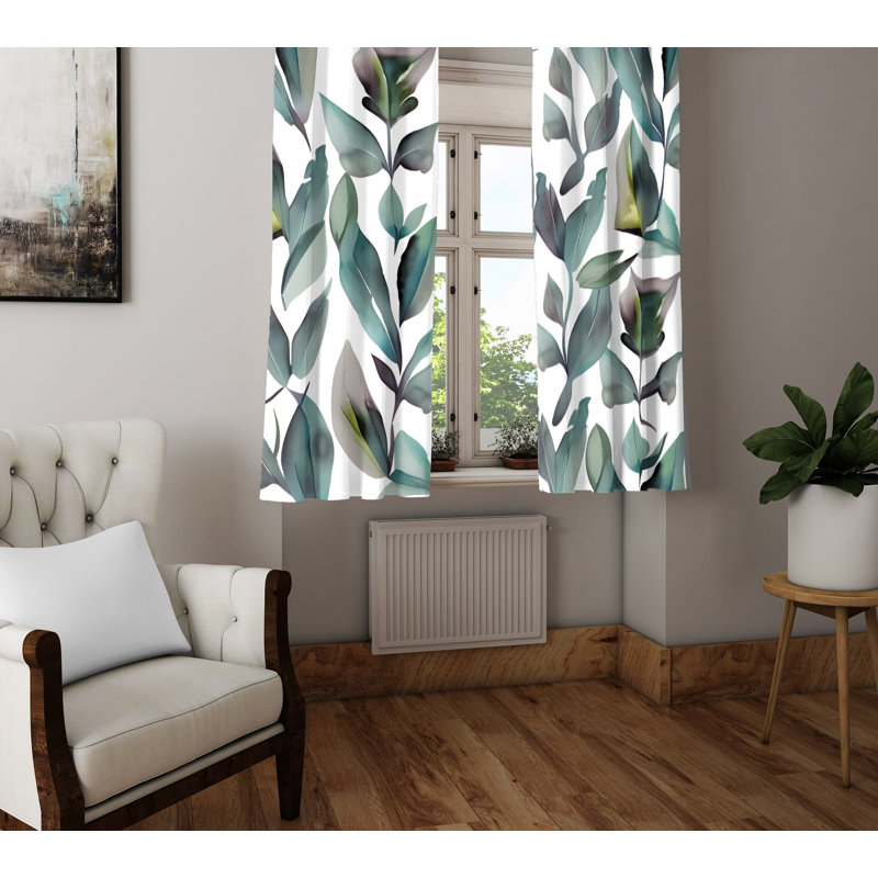Paire de rideaux semi-transparents en polyester Dezeray, L 20 po x L 52 po