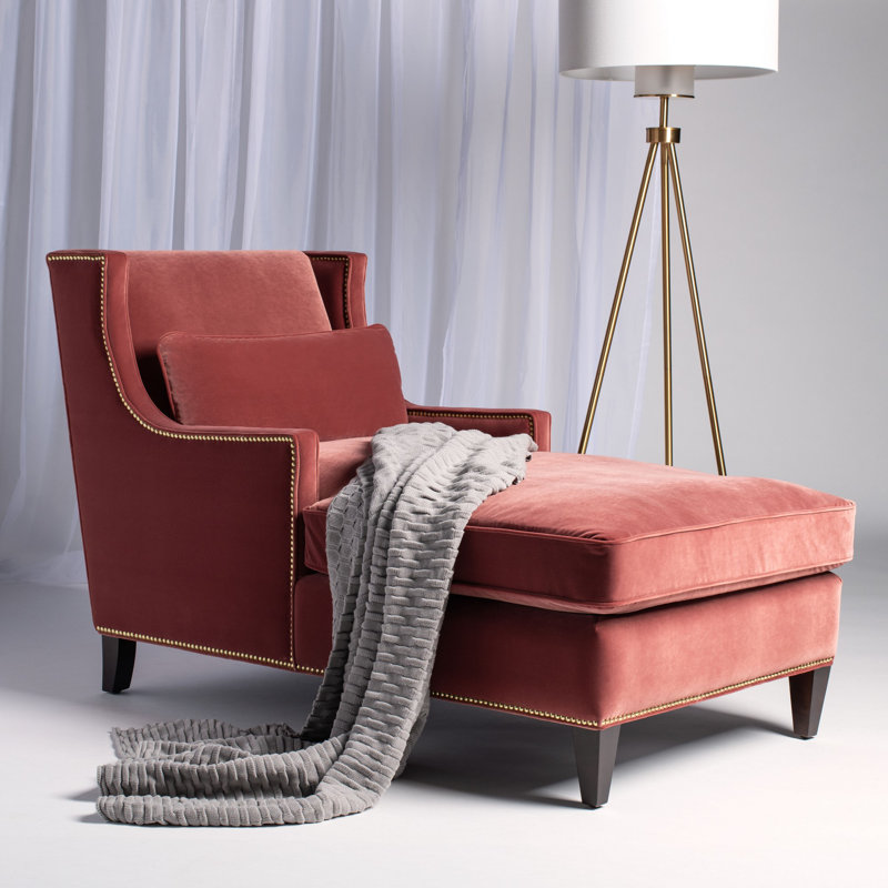 Chaise longue Higdon, Rose foncé