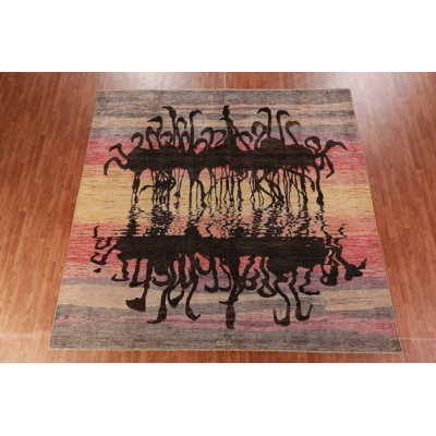 Tapis art déco animaux 10 x 10