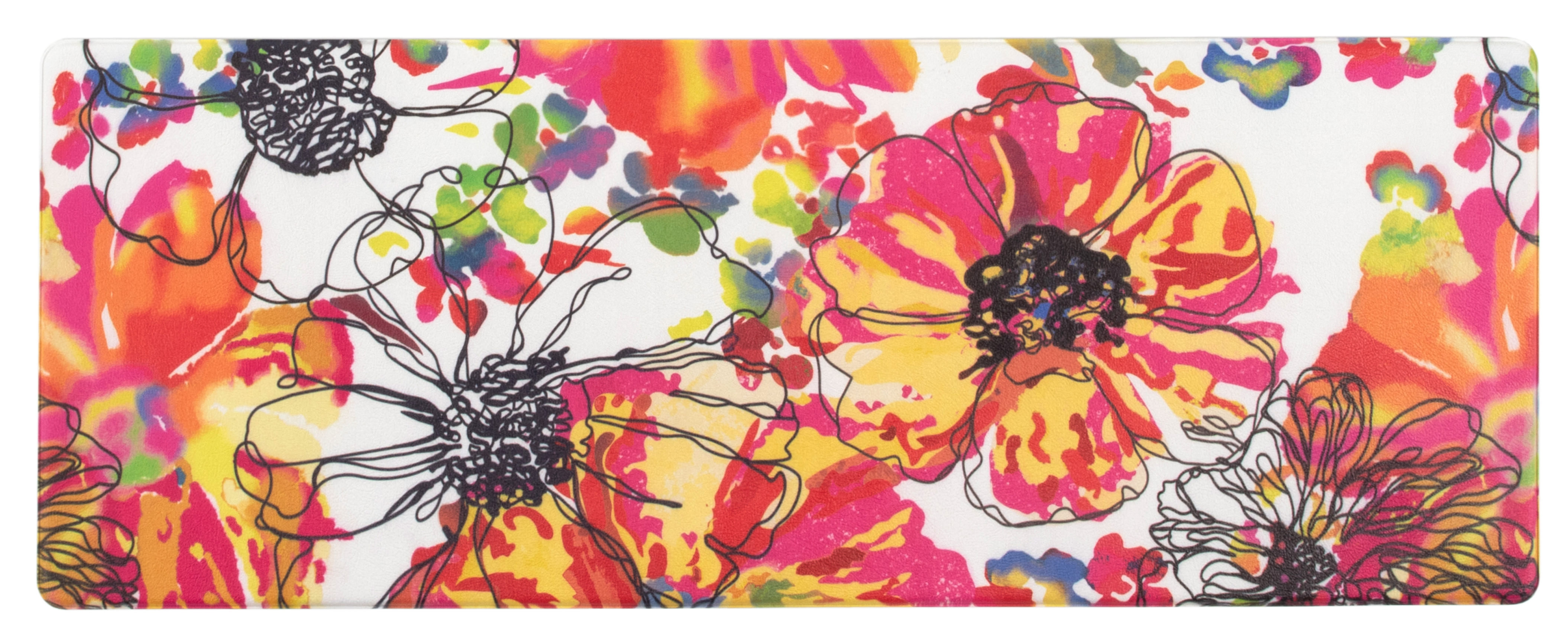 Red Barrel Studio Agela Modern Flowers Standing AntiFatigue Mat