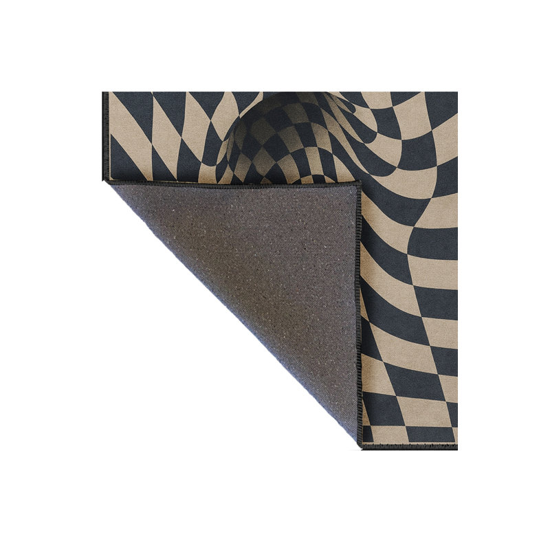 Tapis gris tissé Mosso, 4'7" x 6'7"
