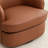 Wooden Vegan Leather Upholstered  Armchair  Swivel Barrel Chair-113403011