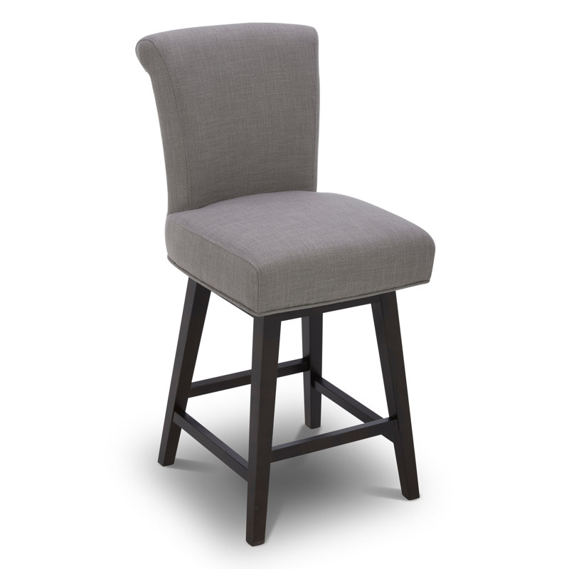 Alanys Swivel 26'' Counter Stool, Flint Gray