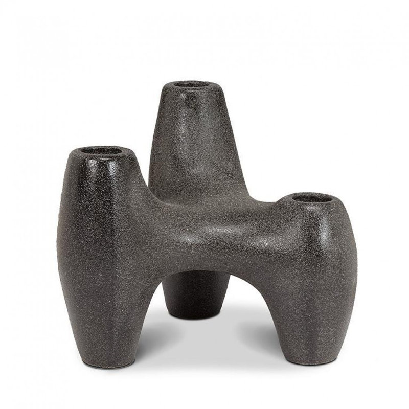 Triple Taper Candle Holder, Black