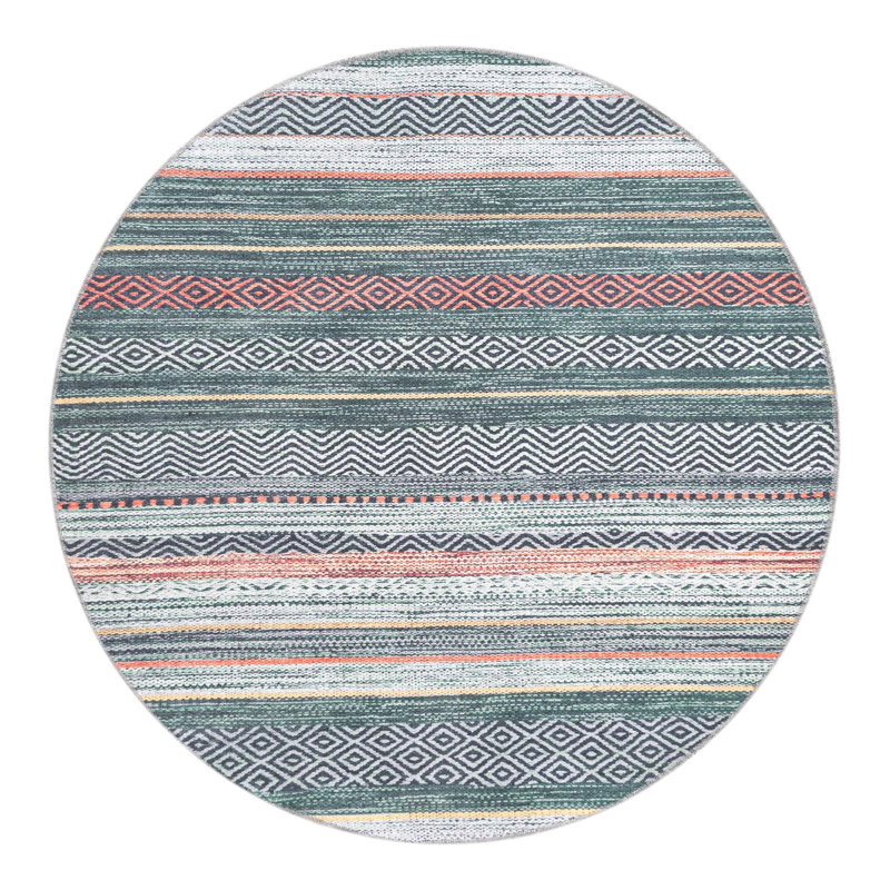 Noelani Striped Indoor Rug, Round 4'