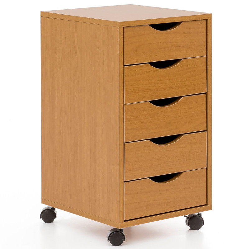 Holford 33cm Wide 5 -Drawer Mobile File Cabinet