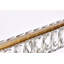 Luminaire suspendu carré / rectangulaire à DEL avec détails en cristal pour îlot de cuisine-65683042