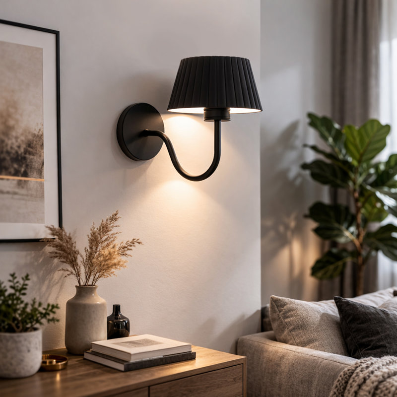Table Light Wall Mount Hook Accessory, Black