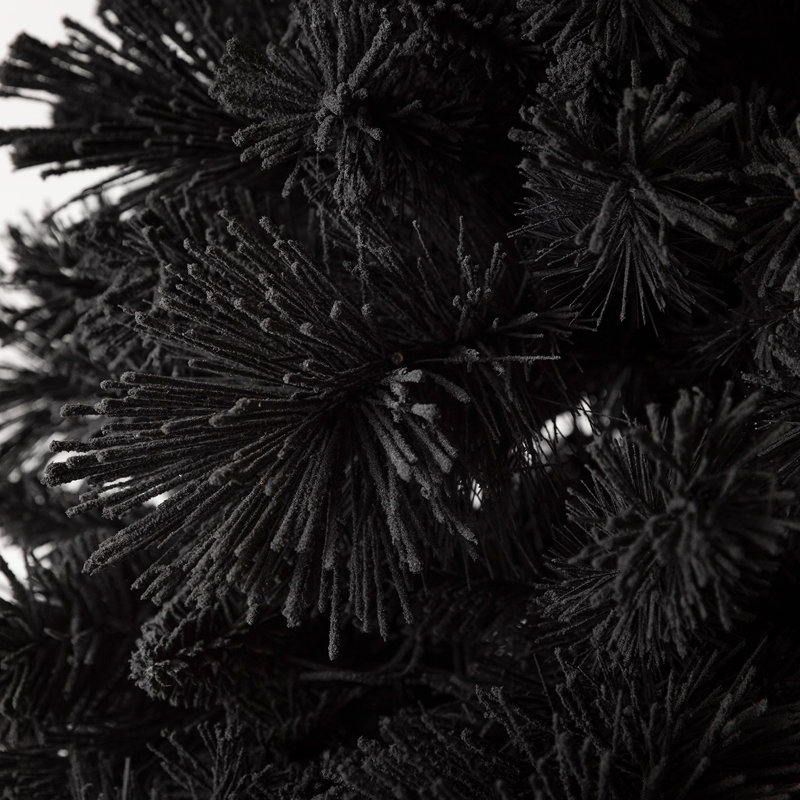 Home Heritage Prelit Artificial Christmas Tree with Pinecones, 6.5' H, Black
