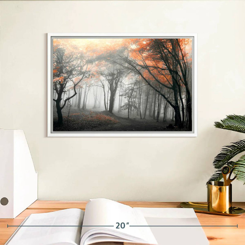 Autumn Grove II, Cadre flottant blanc, 13 po x 9 po