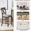 Ensemble de chaises à hauteur de comptoir pour 4 personnes, chaise de cuisine avec siège rembourré, tabouret de bar à hauteur de comptoir pour salle à manger, noyer
