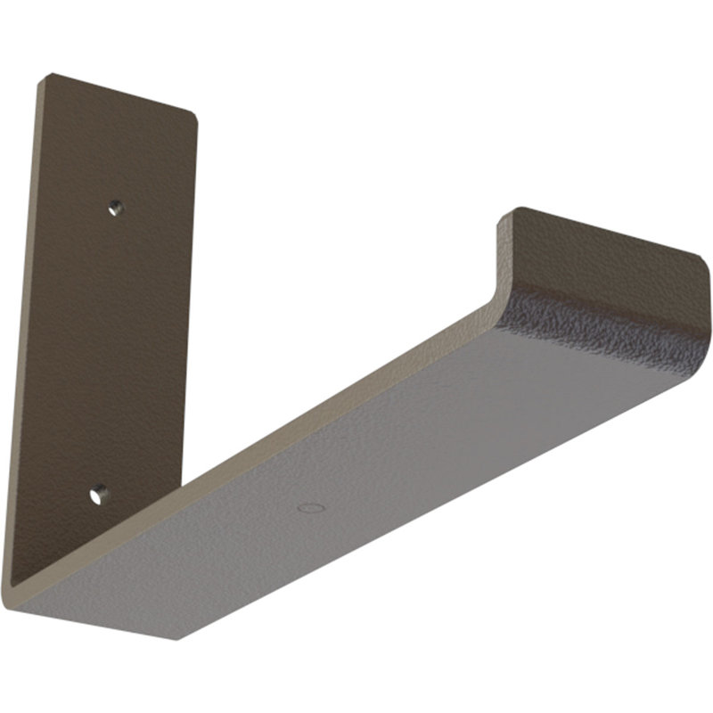 Support de tablette en acier, Brun martelé, H 5 po x l 2 po x P 10 po