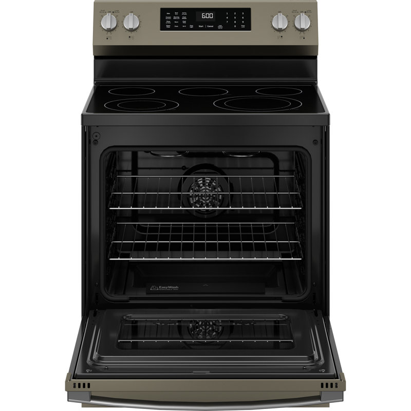 GE 30" Free-Standing Electric Convection Range, Slate