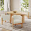 Chaises de salle à manger rembourrées, structure en bois d'hévéa naturel et tissu blanc bouclé, fauteuils modernes pour la salle à manger et le salon, capacité de 225 lb-172973204
