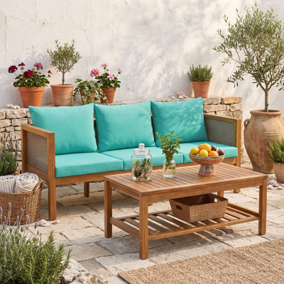 Ensemble de conversation d'extérieur pour patio avec coussins
