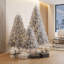 Ensemble de sapins de Noël artificiels pré-illuminés à charnières de 1,20 m, 1,80 m et 2,25 m, avec 2 400 extrémités de branches en PVC et 850 lumières DEL pour la maison, le bureau ou l'école.
