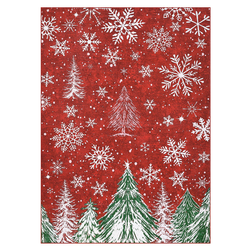 Tapis de Noël pour le salon Tapis antidérapant lavable pour la chambre à coucher Tapis de ferme résistant aux taches pour la salle à manger Bureau
