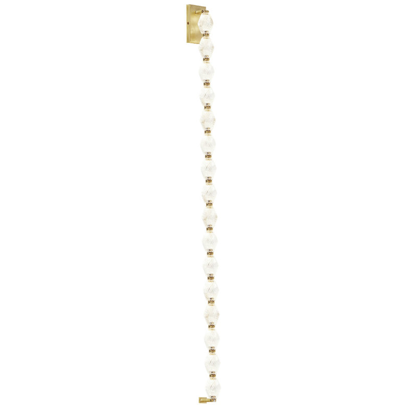 Collier LED Armed Sconce, Natural Brass, 28"