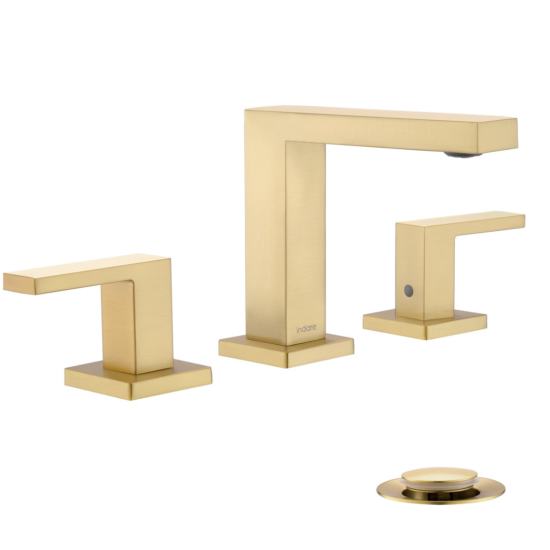 Bathroom Faucets?Bathroom Faucet?4 Inch 8 Inch Widespread Bathroom Faucets For Sink 3 Hole With Bathroom Sink Drain indare 