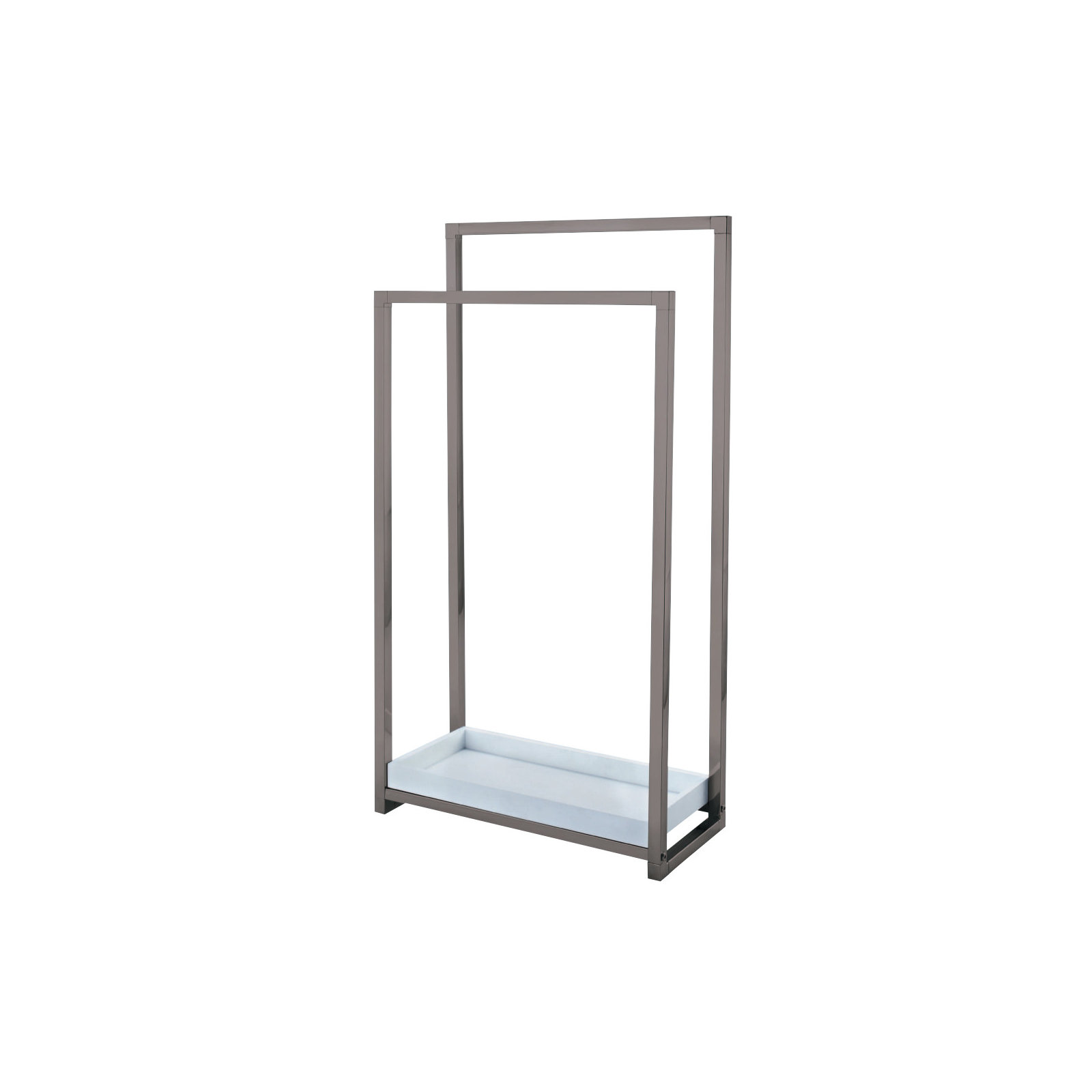 Kingston Brass Edenscape Freestanding 2-Tier Towel Rack, Brushed Nickel