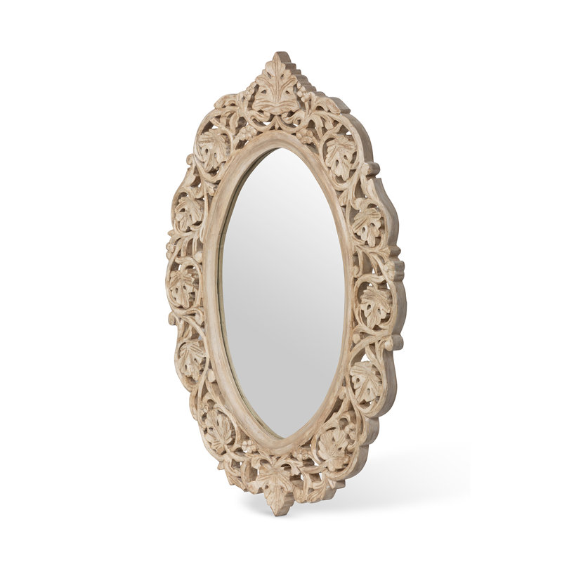 Vichy Oval Solid Wood Wall Mirror