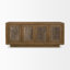Buffet 4 portes en bois brun foncé Marica Valterra avec marbre cappuccino-62865301