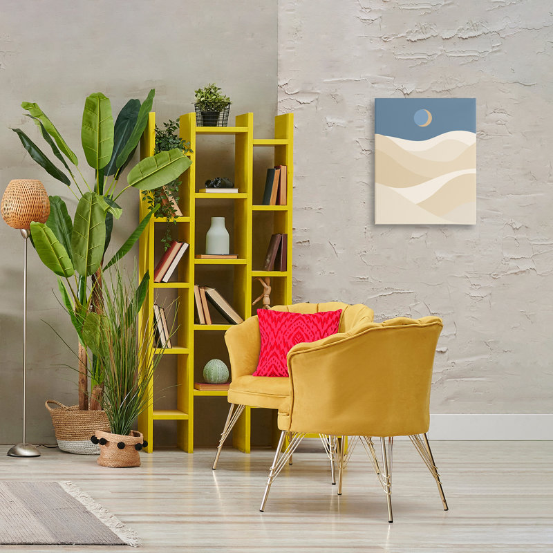 Art mural sur toile Crescent Moon over Dunes par Daphne Polselli bp-853_CN, H 20 po x l 16 po