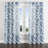Country Farmhouse Room Darkening Curtains - Blue Cottage Toile Grommet Curtain - 1 Panel-842012171-842012168