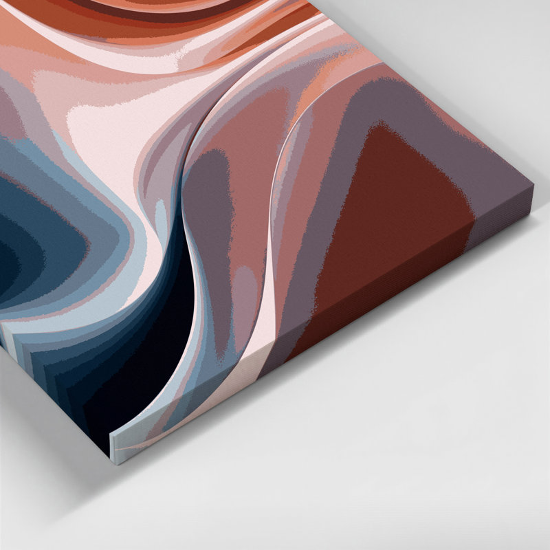 Gradient abstrait 30, art mural sur toile brune, H 11 po x l 14 po