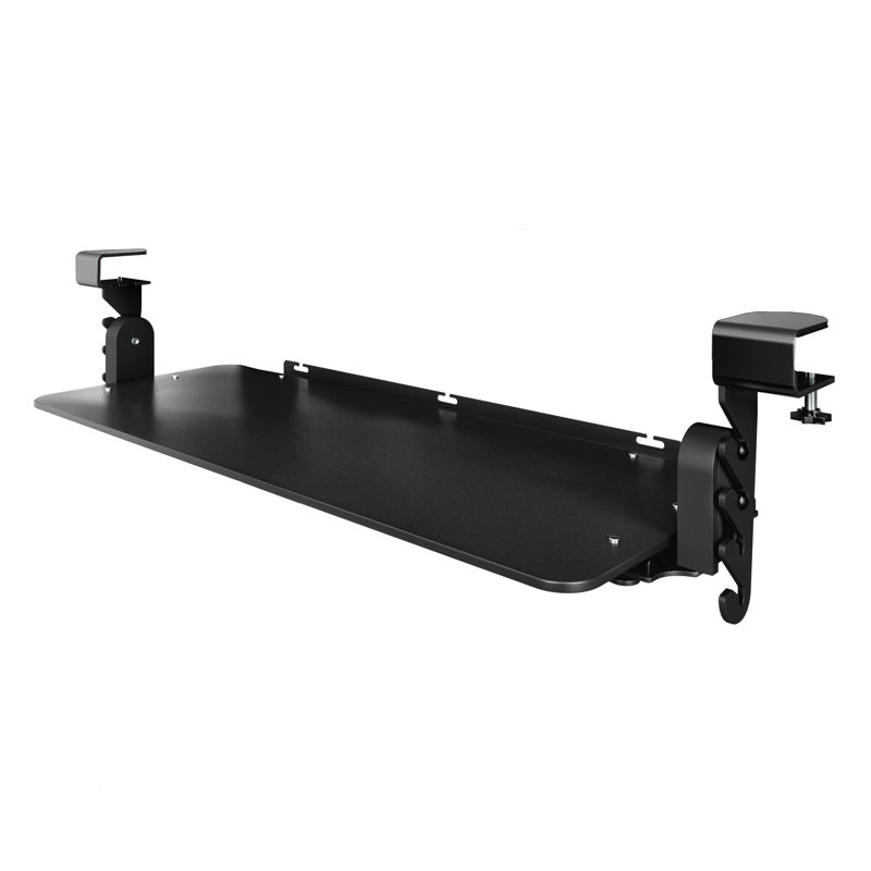 Uncaged Ergonomics KT4 Clamp-On Keyboard Tray - No-Drill Under Desk Keyboard Tray with Tilt