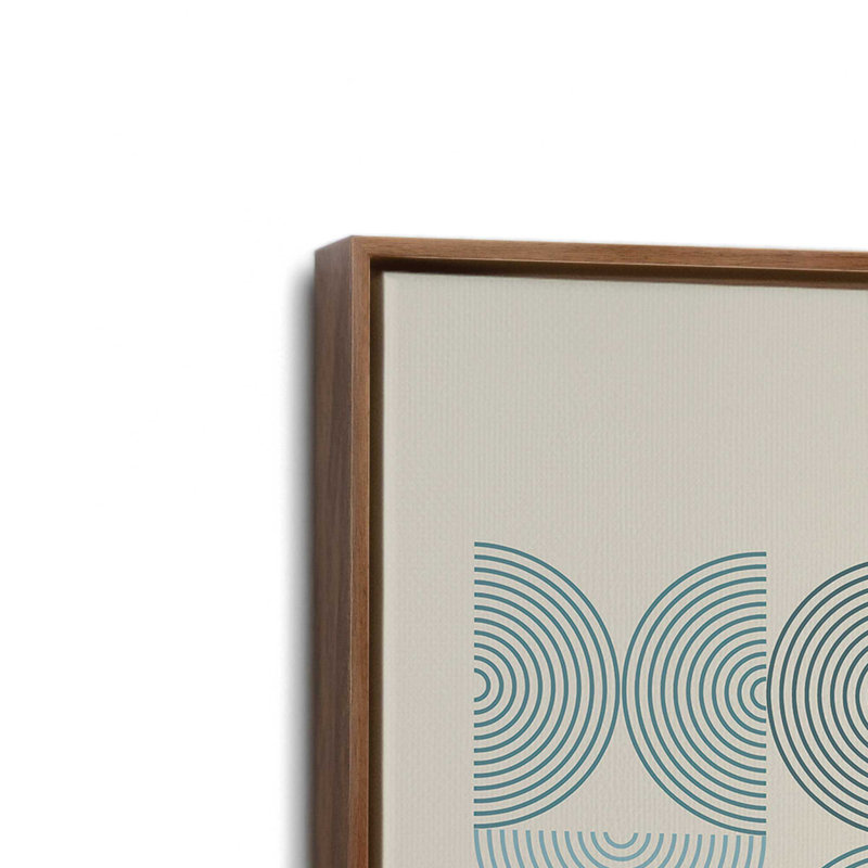 Bauhaus Blue Line Rhythm, H 13 po x l 19 po, Noyer