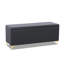 Banc de rangement moderne avec repose-pieds noir