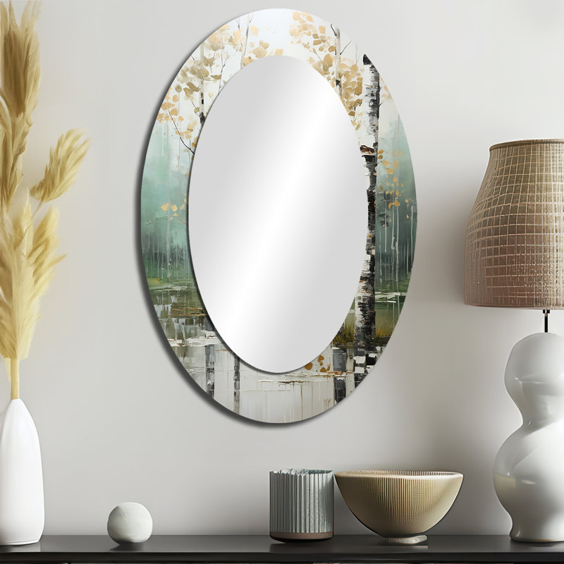 Miroir mural Birch Woods Ethereal Elegance IV - Traditional, 36 po x 24 po