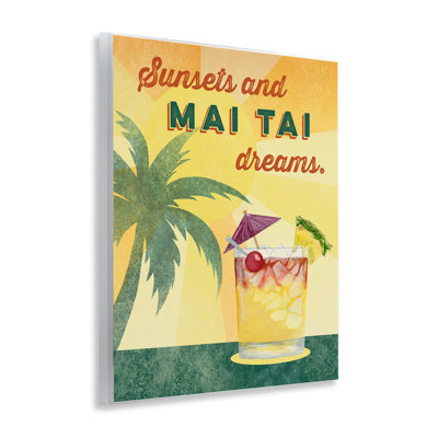Plaque murale Sunsets & Mai Tai Dreams, design par Brett Blumenthal