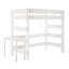  Lit mezzanine simple en bois massif avec bureau Doyle-781512704