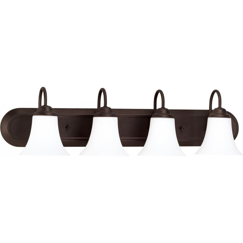 Éclairage de salle de bain à intensité variable 4 lumières Zarate, 100 watts, Bronze chocolat foncé