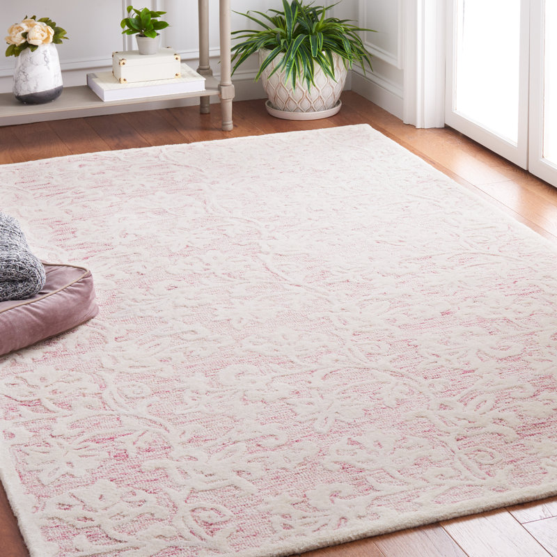 Msr Metro Martha Stewart Hand Tufted Wool Pile Floral Rug, Rectangle 8" x 10"
