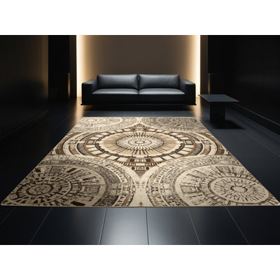 Tapis moelleux moelleux d'inspiration mondiale Ebbert
