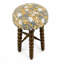 Tabouret de bar rembourré en acacia massif-133596003