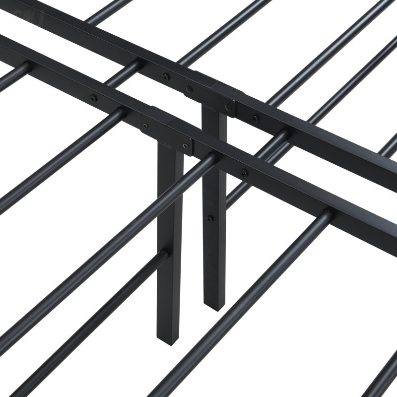 Heavy Duty King Size Metal Bed Frame With Quick Assembly, No Noise, And Ample Under-Bed Storage Space, King