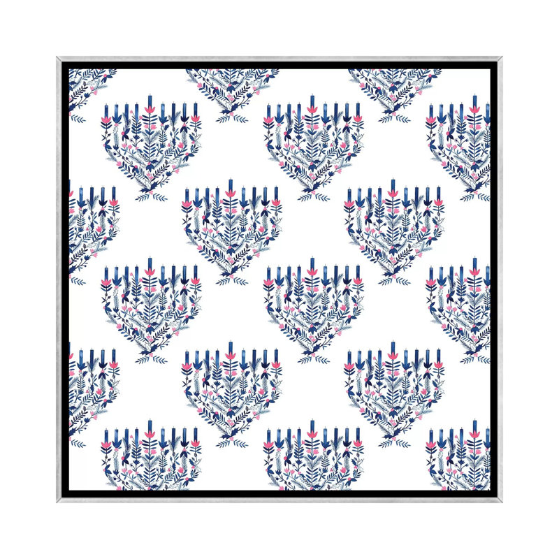 «Boho Hanukkah Collection G» par Grace Popp - reproduction imprimée, Pas de tapis, H 18 po x l 18 po x 1,5 po