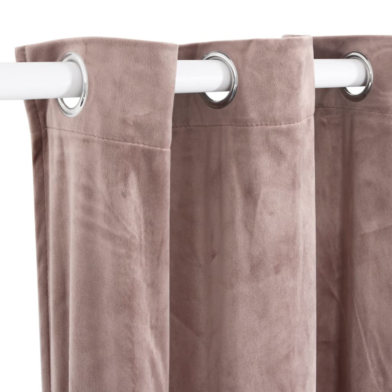 Ja Velvet Blackout Curtain Single Panel, Antique Pink